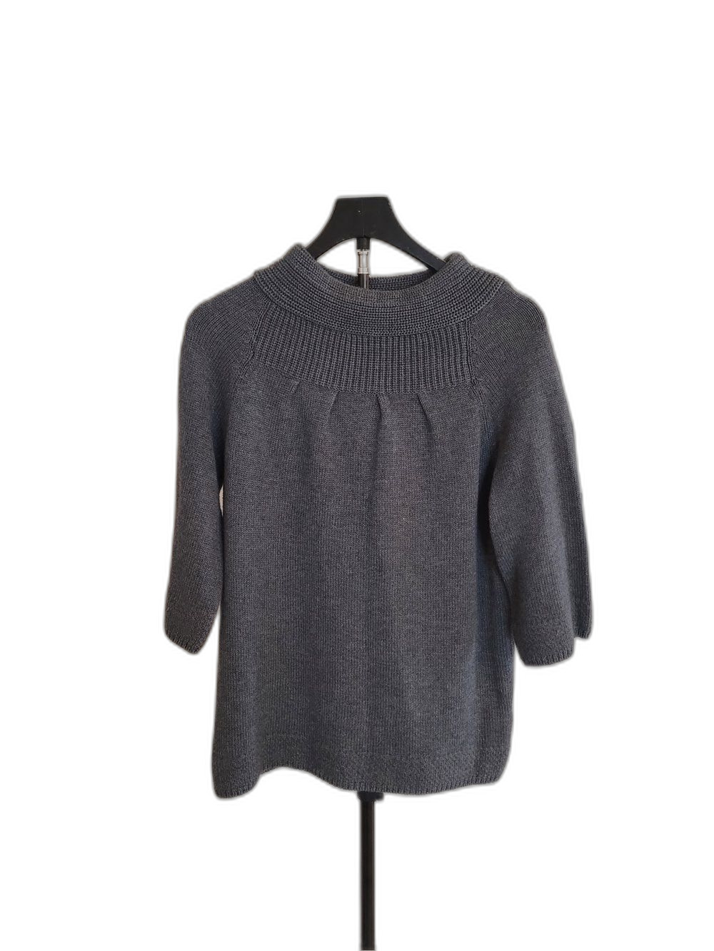 Designers Originals Petite PM Gray Cowl Neck Knit Sweater